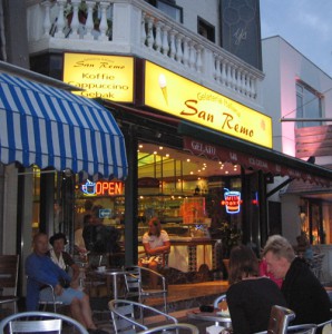 San Remo ice cream Parlour just off Haltestraat in Zandvoort