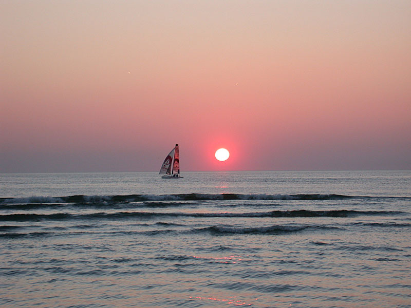 Sunset over the sea at Zandvoort