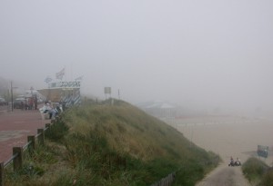 Unusual Zandvoort weather on the beach