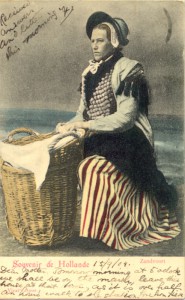 A traditional Zandvoort Fisherwoman circa 1905.