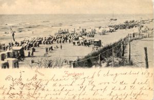 Postkarte vom Strand in Zandvoort, versendet im Jahr 1899
