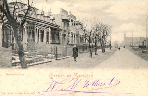 Haarlemmerweg Zandvoort. Diese Karte ist auf der Rückseite auf den 21. Juni 1901 gestempelt.